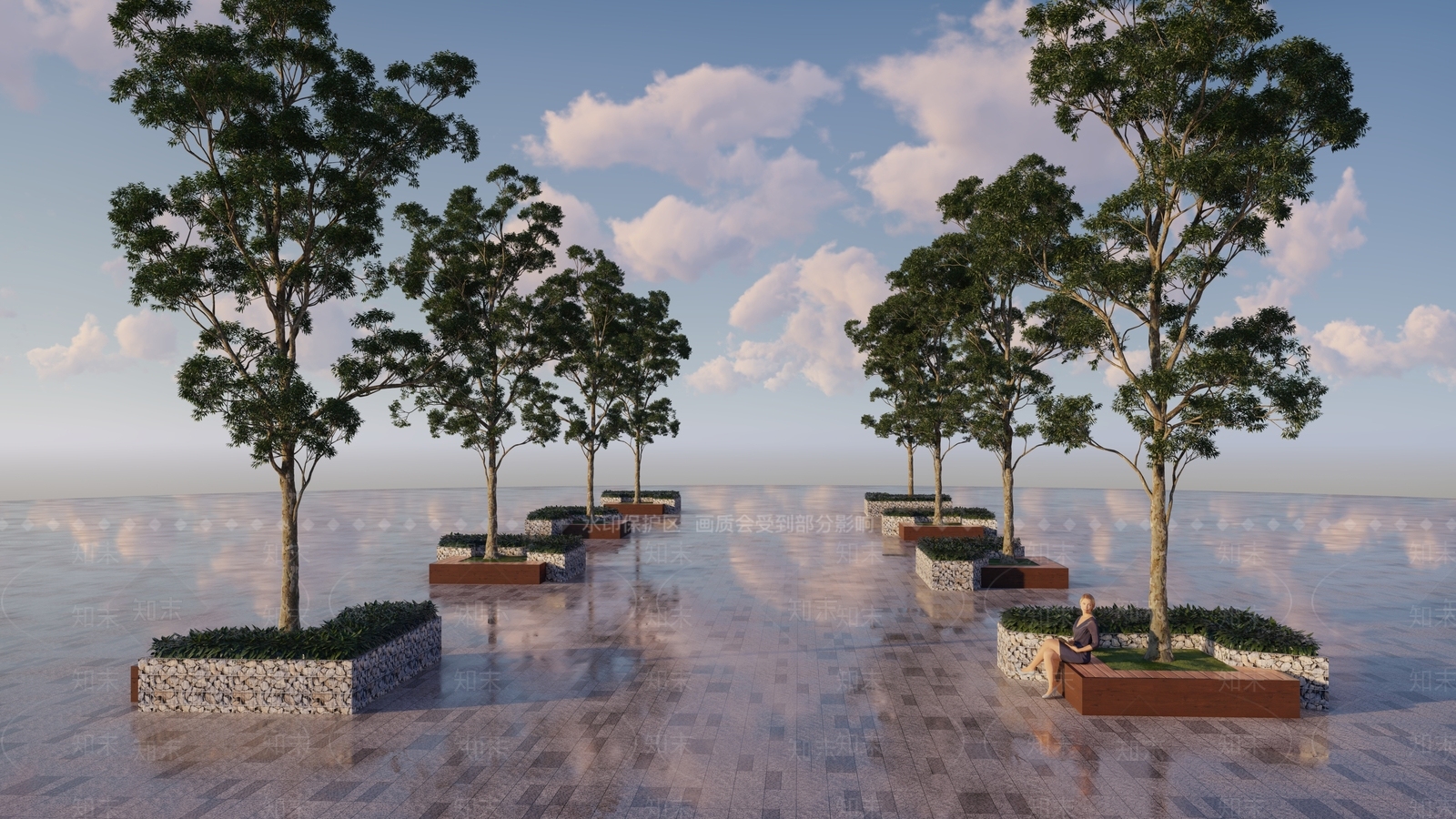 现代景观座椅SU模型下载【ID:1102575711】
