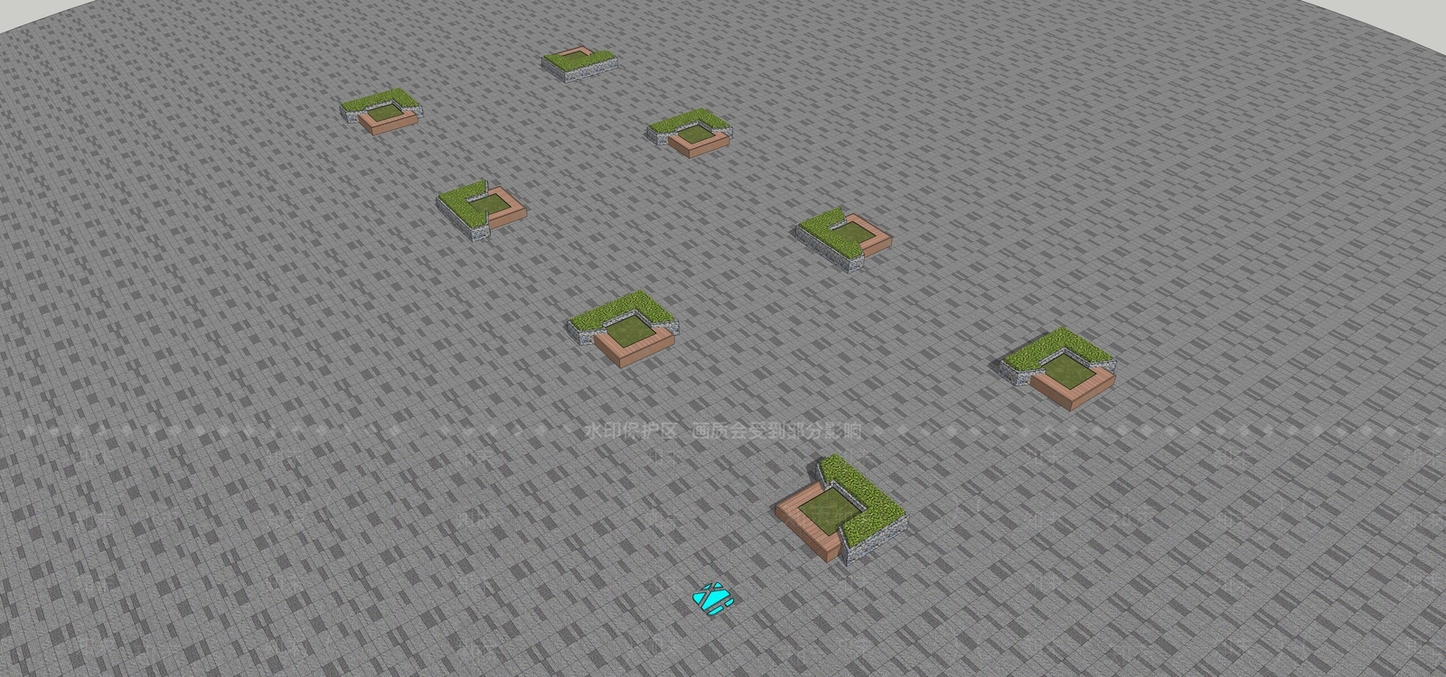 现代景观座椅SU模型下载【ID:1102575711】