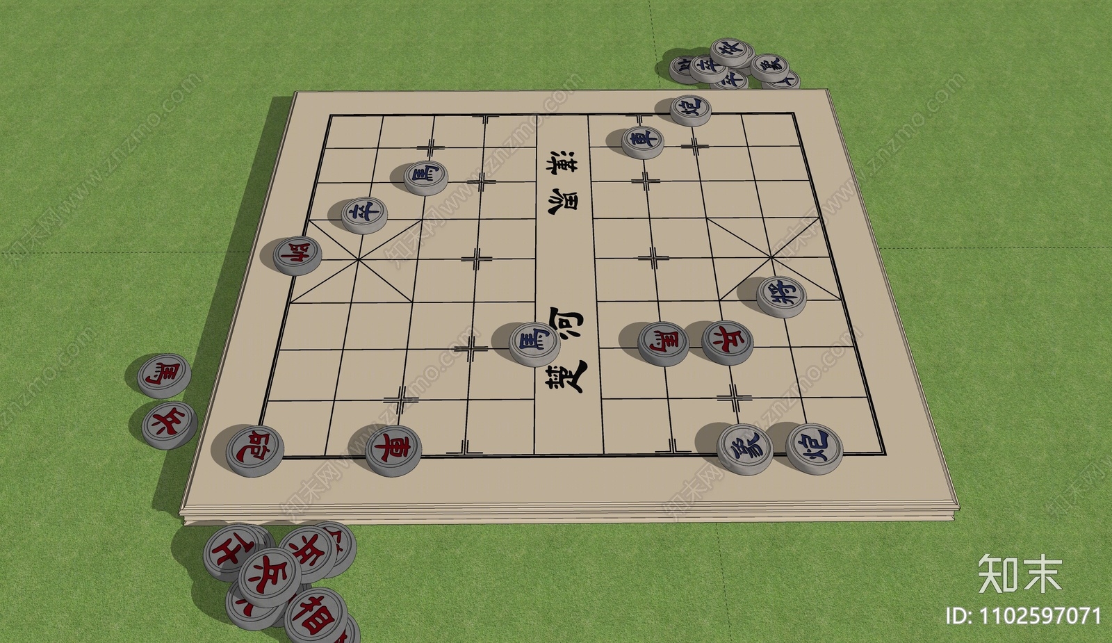 现代中国象棋SU模型下载【ID:1102597071】