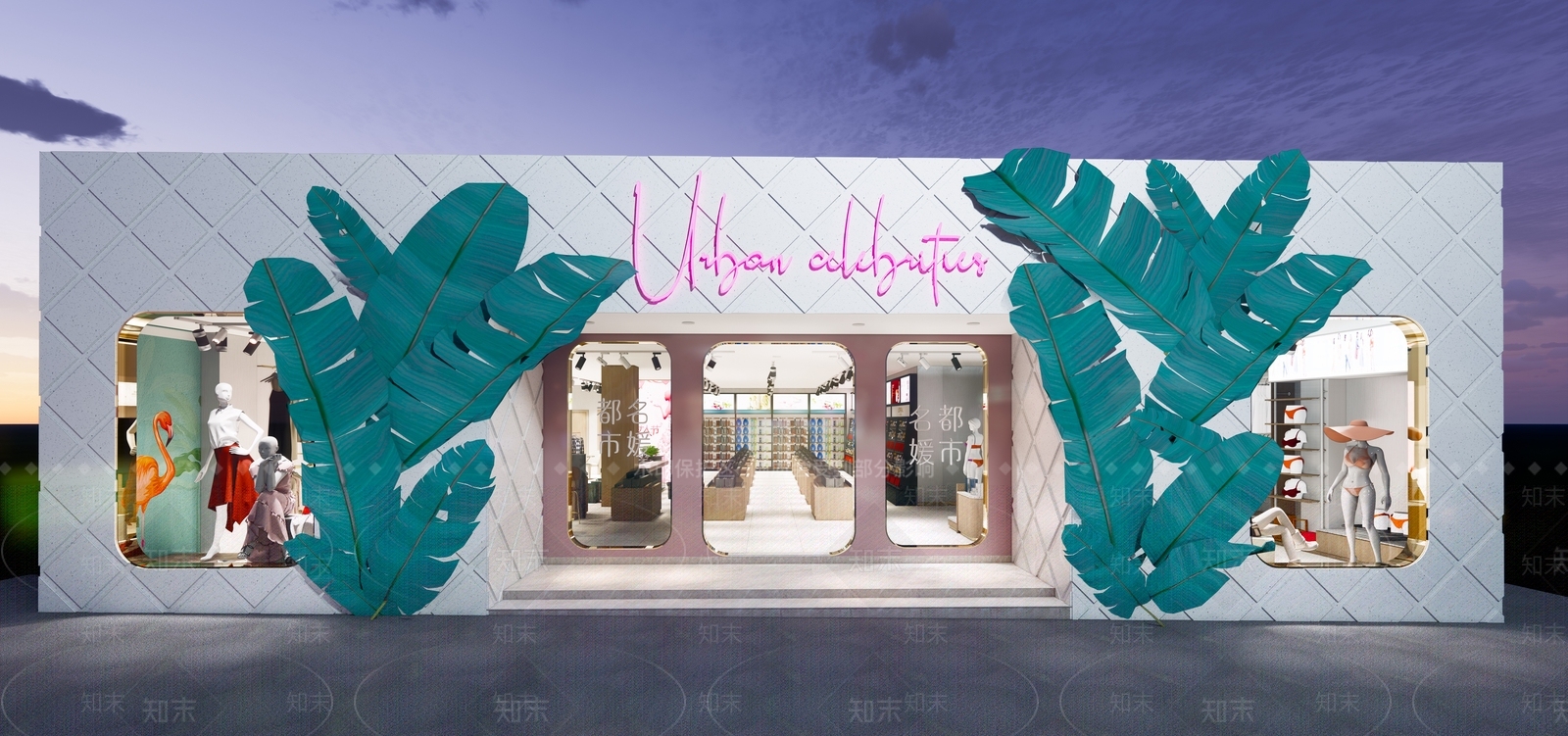 现代美妆店SU模型下载【ID:1103083741】