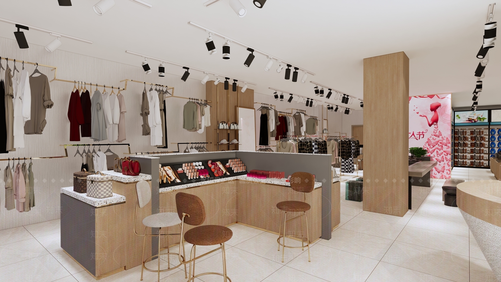 现代美妆店SU模型下载【ID:1103083741】