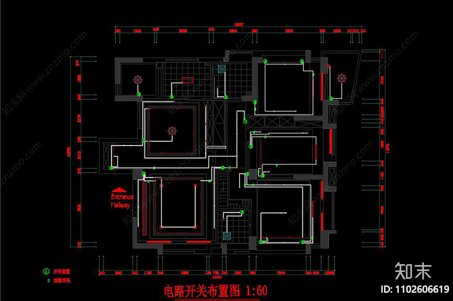 全套现代家装模板CAD施工图下载【ID:1102606619】