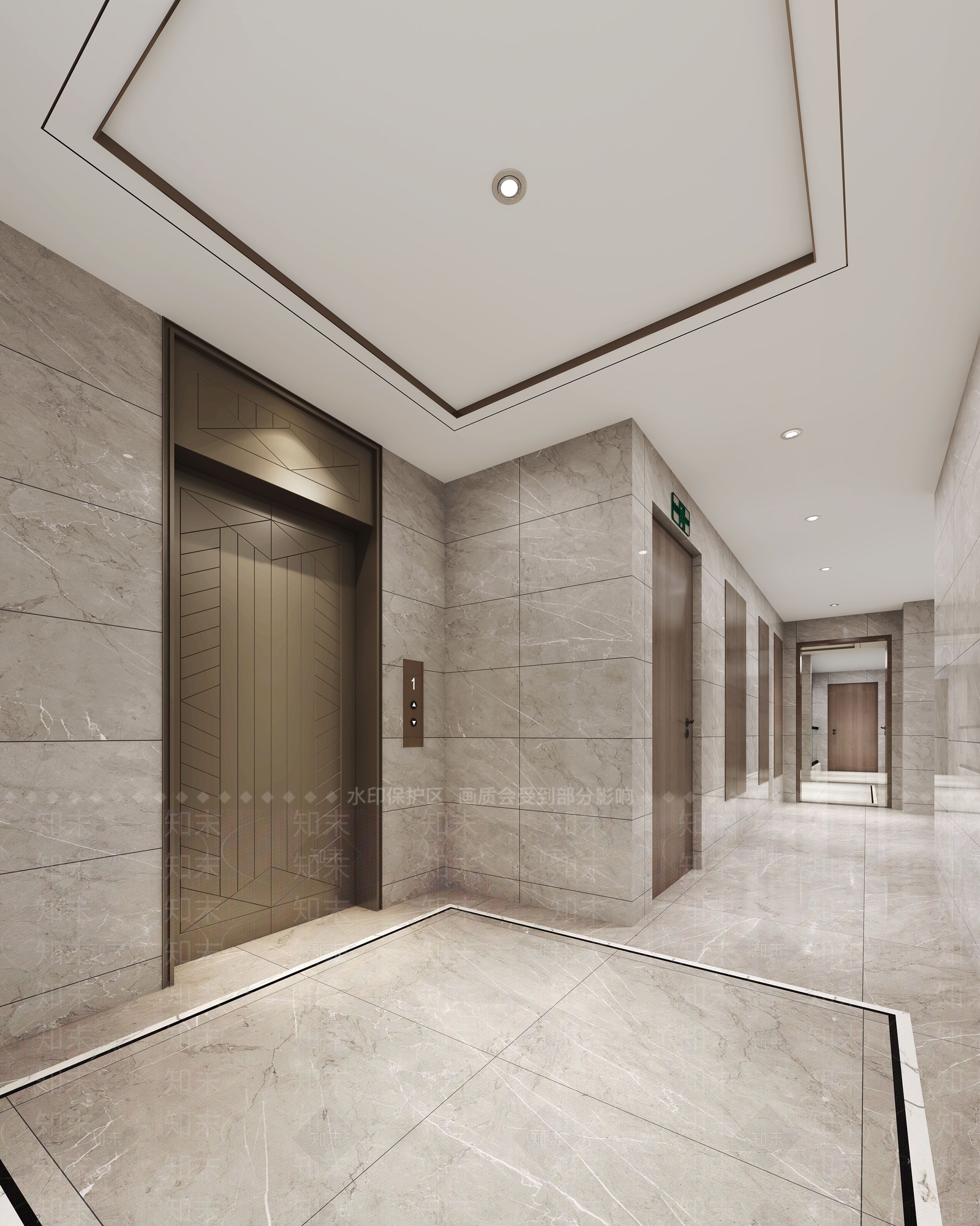 现代公司电梯间3D模型下载【ID:1102606686】
