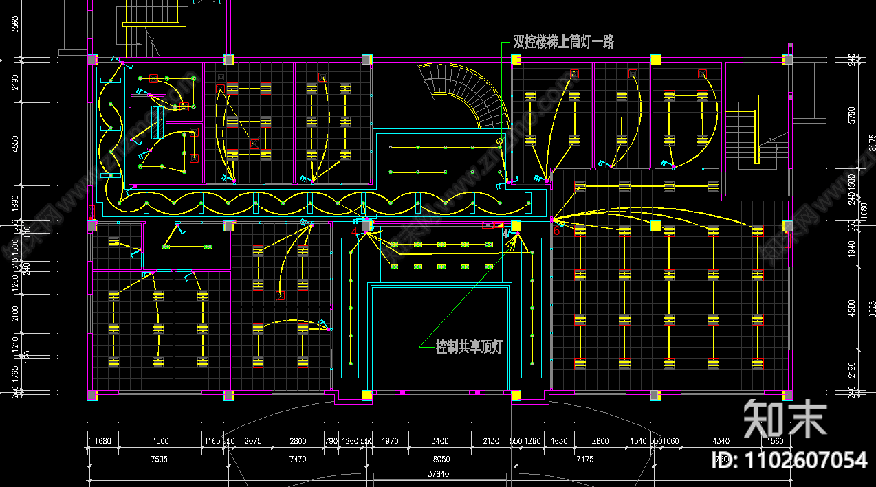 奔腾科技办公室cad施工图下载【ID:1102607054】