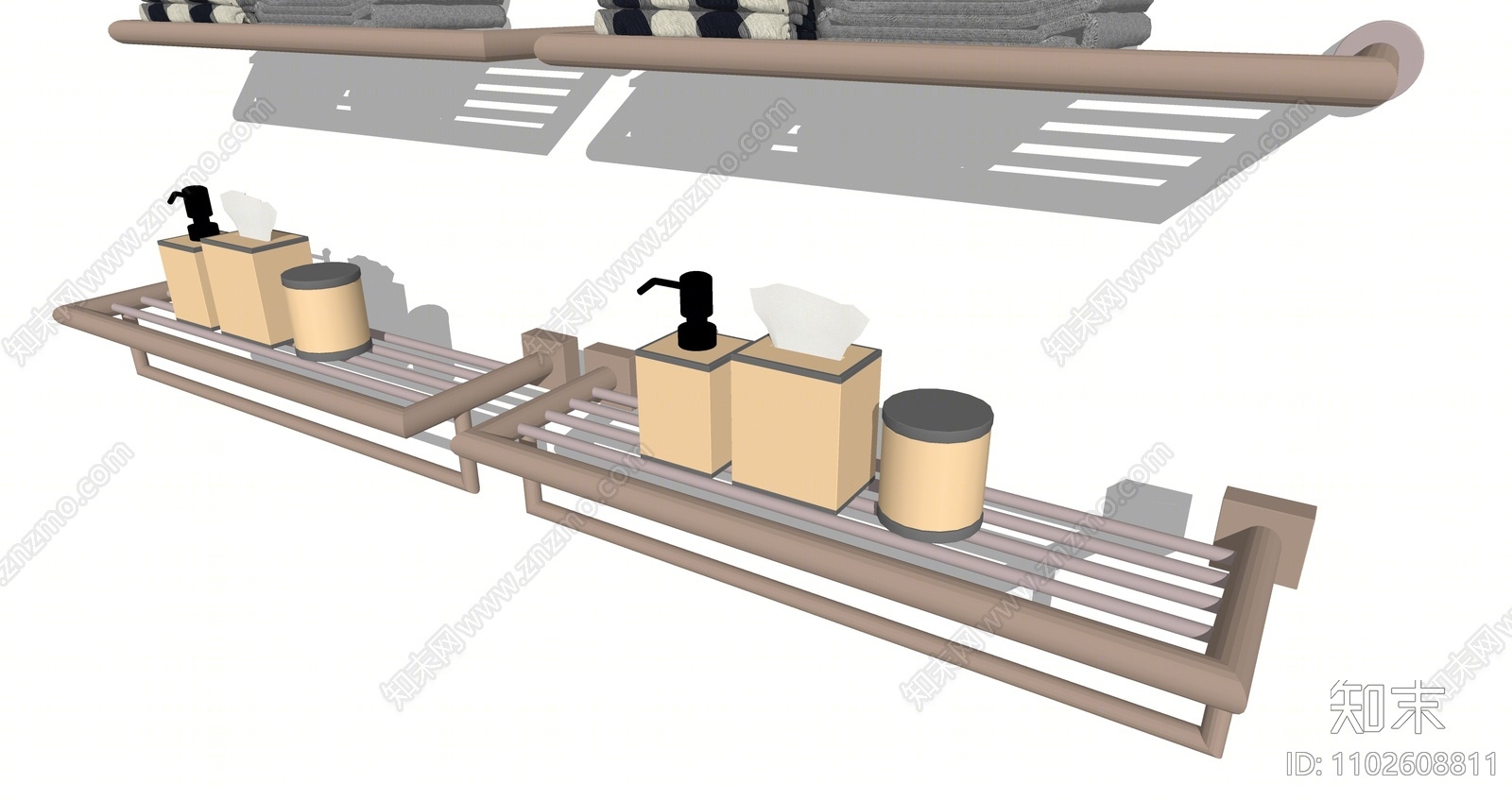 现代毛巾架SU模型下载【ID:1102608811】