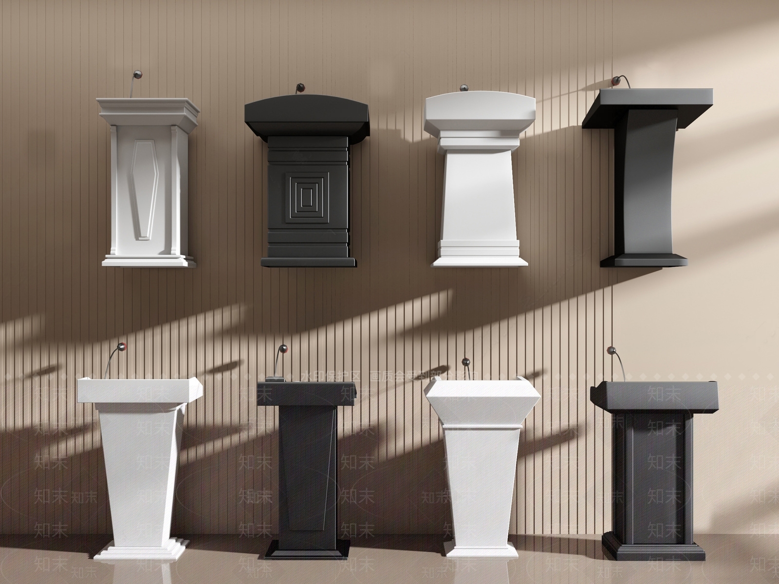 现代演讲台SU模型下载【ID:1102613679】