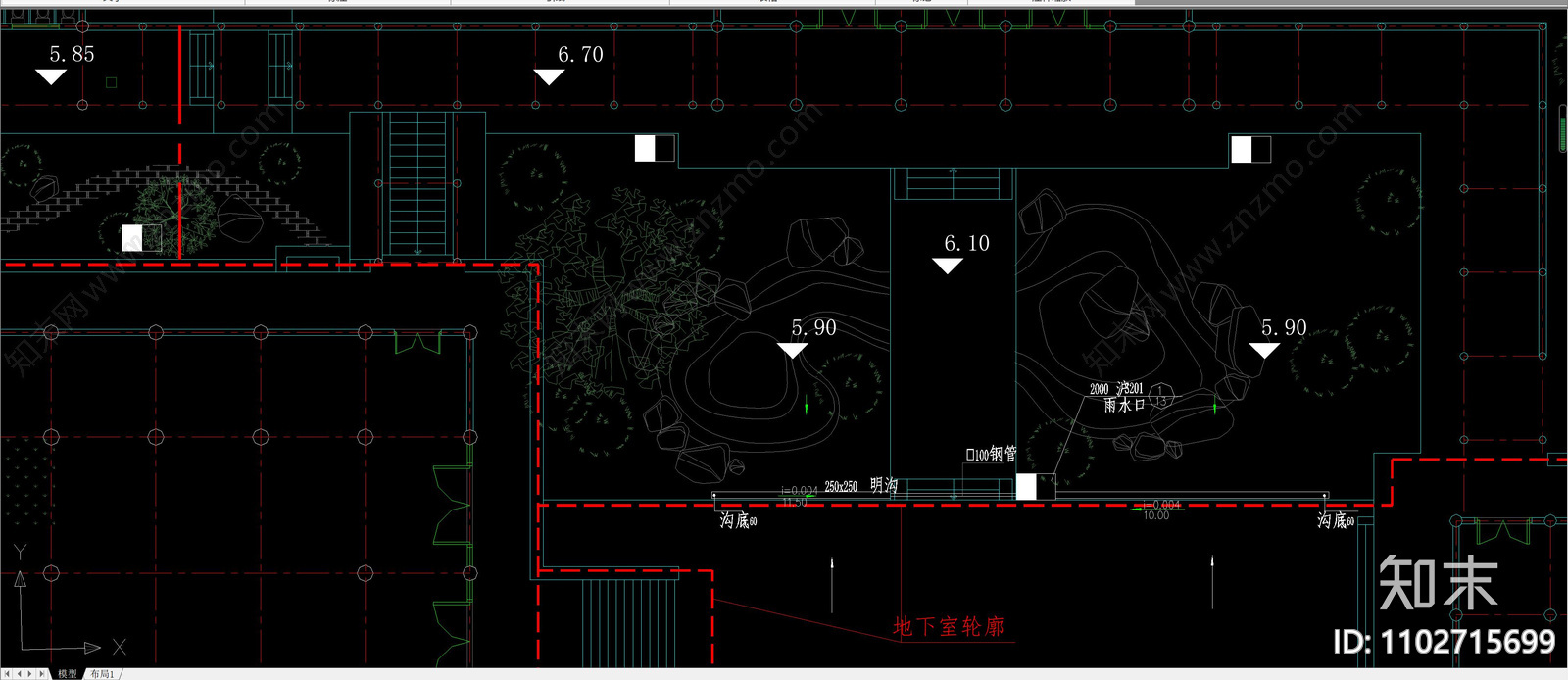 云翔寺鸟瞰平面总图施工图下载【ID:1102715699】