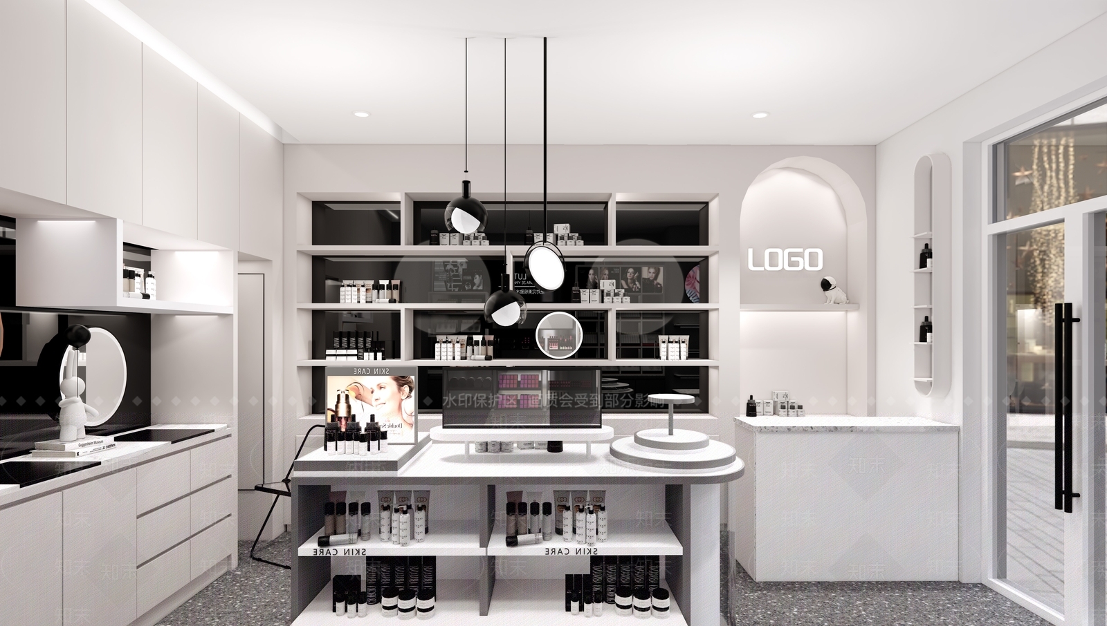 现代美妆店SU模型下载【ID:1102730412】