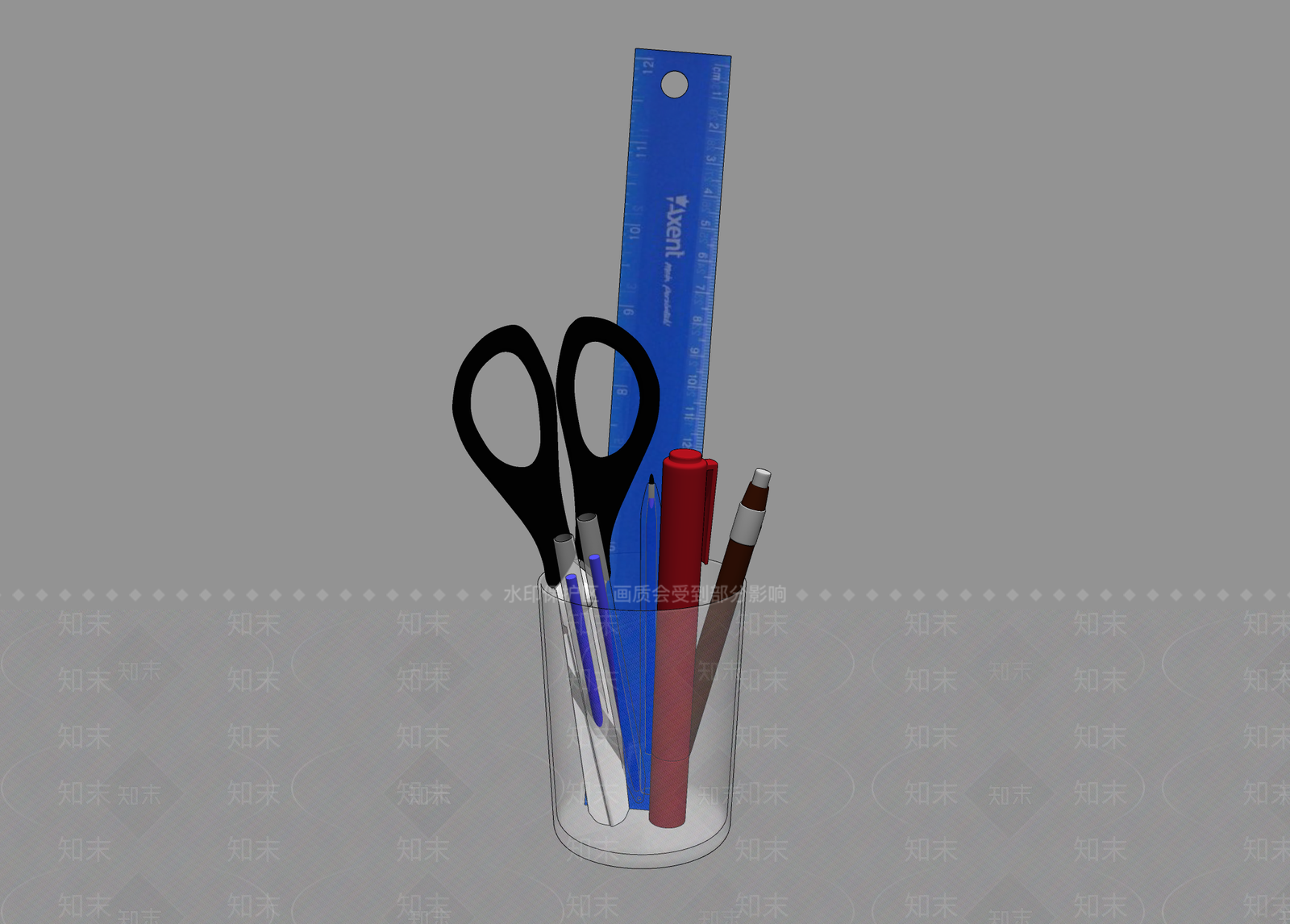现代文具组合SU模型下载【ID:1102828815】