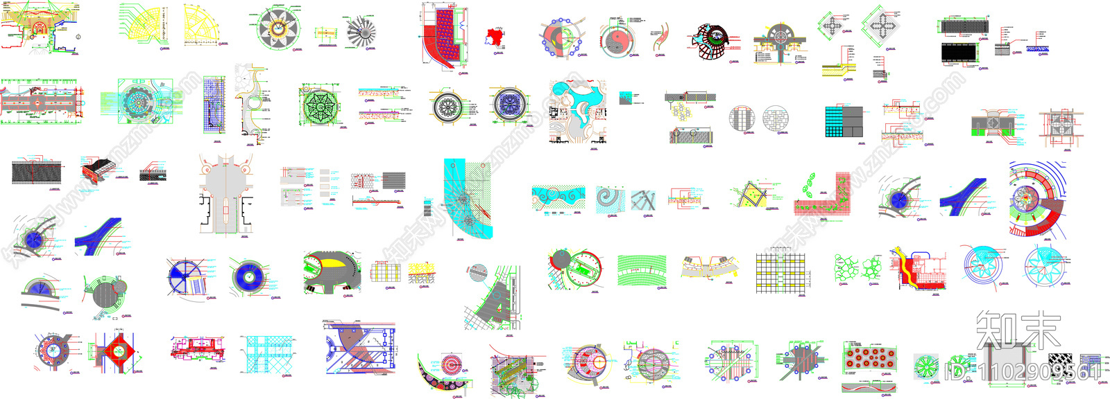 铺地图案集合施工图下载【ID:1102909561】