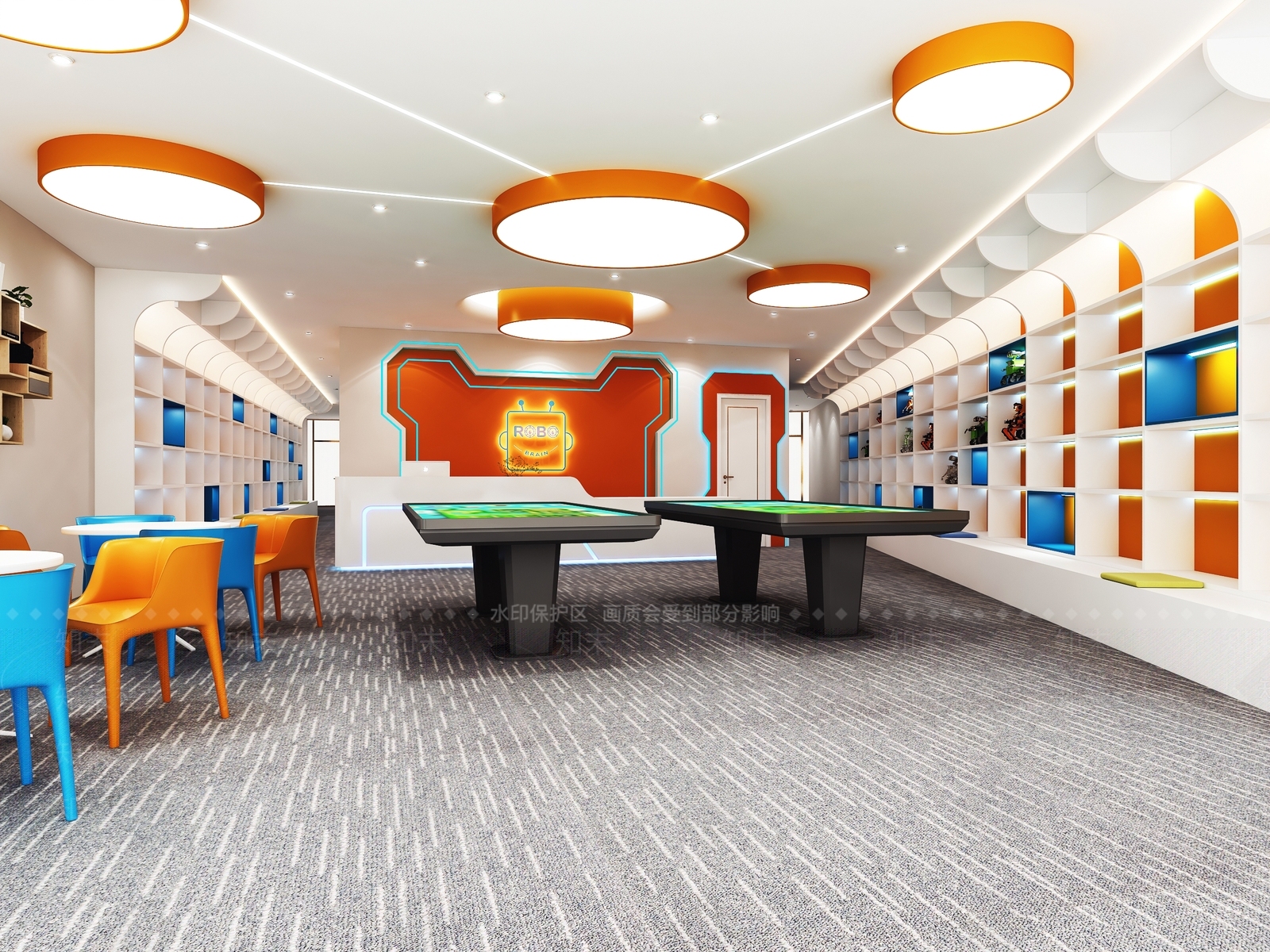 现代机器人培训大厅3D模型下载【ID:1102923853】