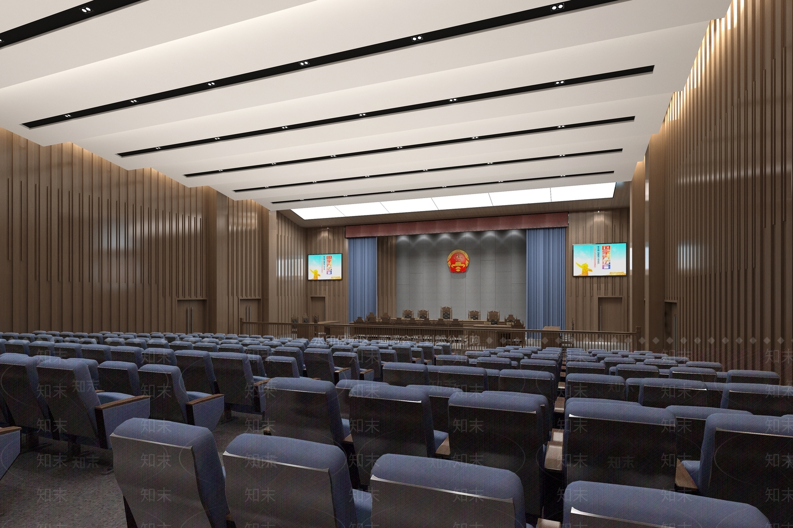 新中式报告厅3D模型下载【ID:1102961162】
