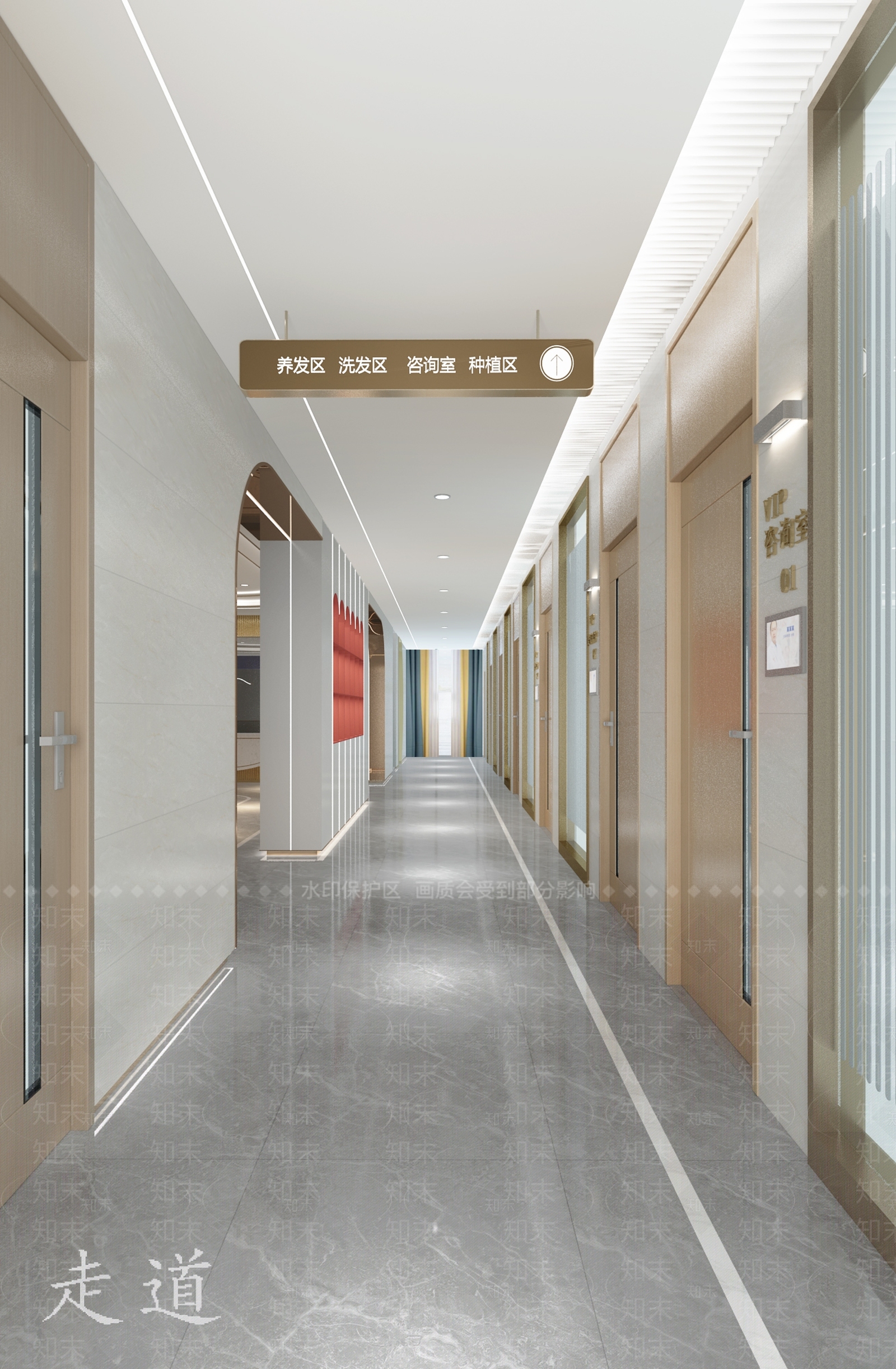 现代医院大厅3D模型下载【ID:1103165202】_知末3d模型网