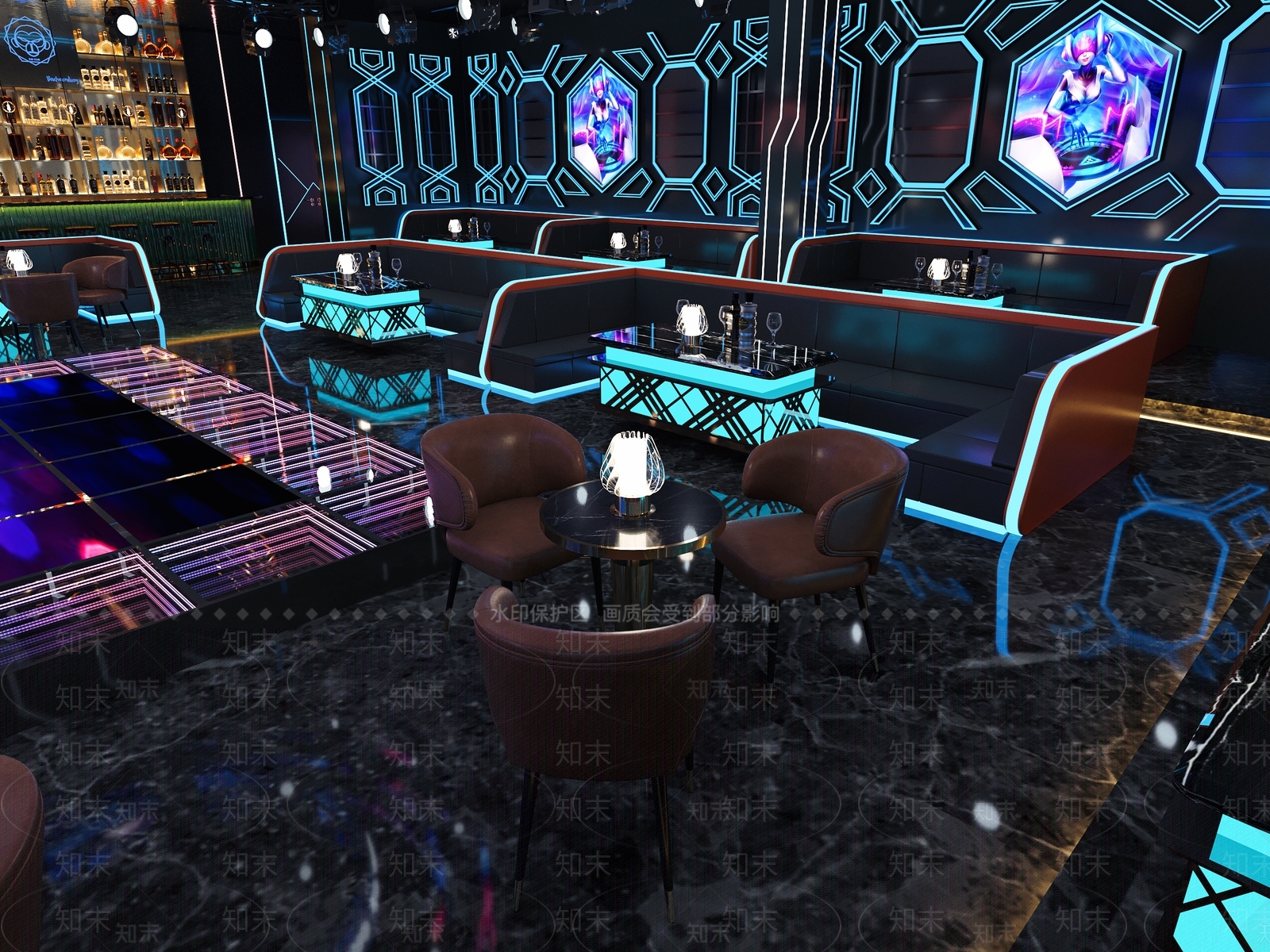 工业风酒吧3D模型下载【ID:1103023358】