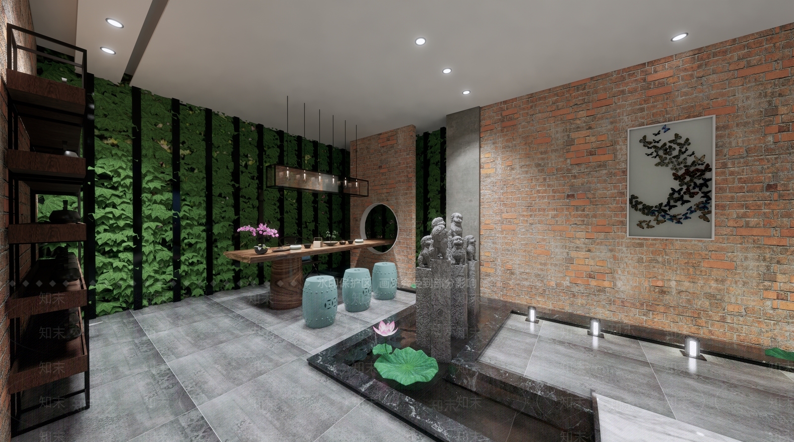 中式茶馆SU模型下载【ID:1103034334】
