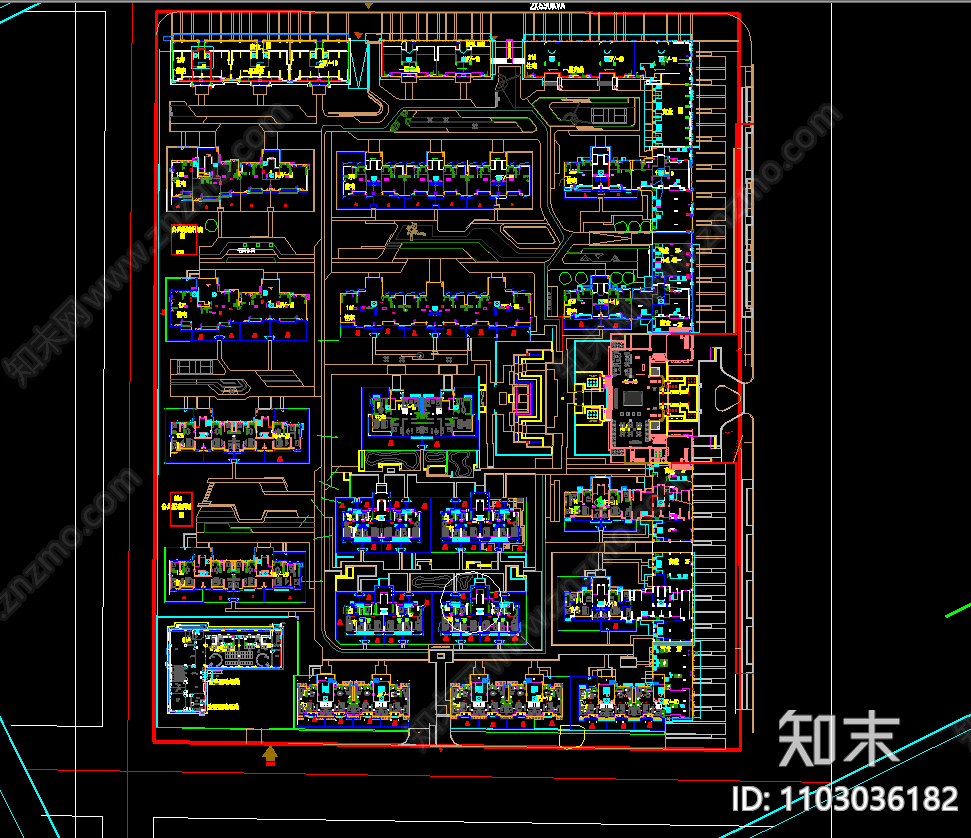 新中式住宅景观cad施工图下载【ID:1103036182】