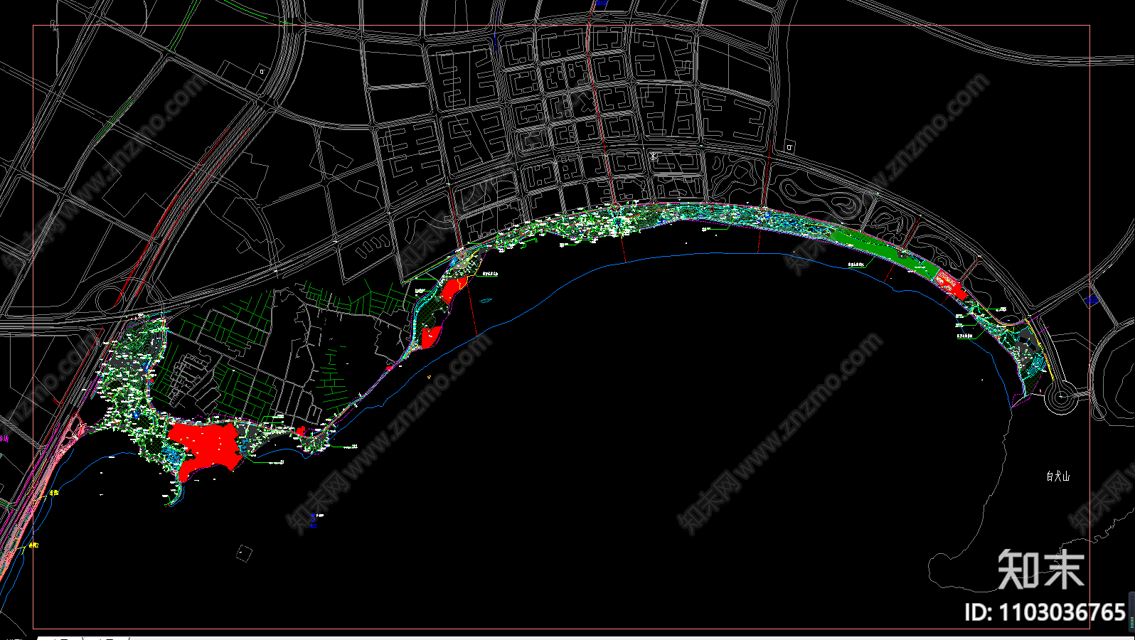 现代滨水公园景观施工图下载【ID:1103036765】