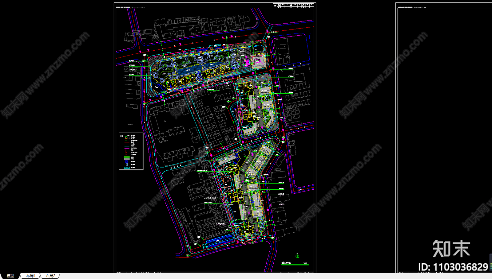 茶文化广场施工图平面图施工图下载【ID:1103036829】