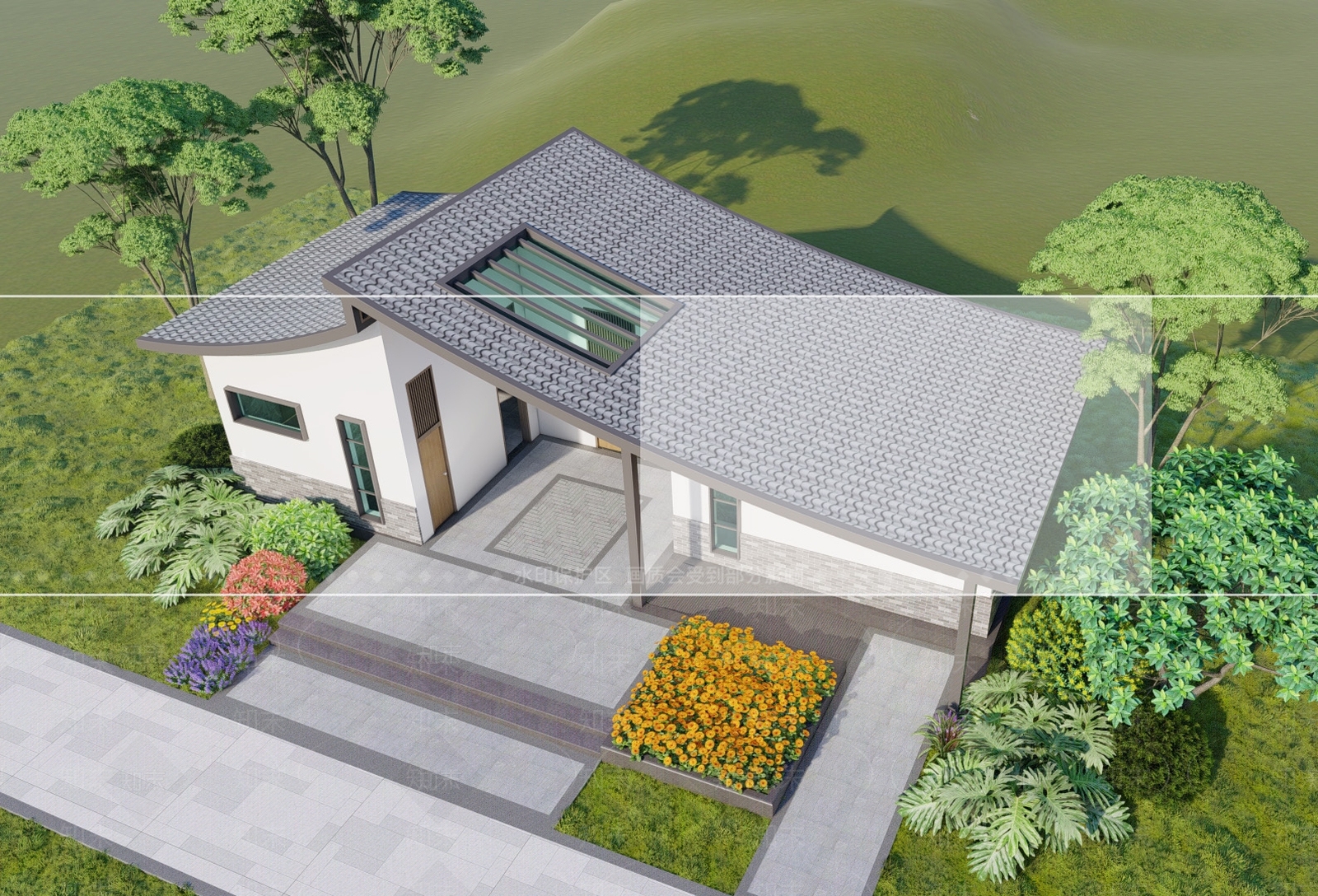 新中式公共厕所SU模型下载【ID:1103038922】