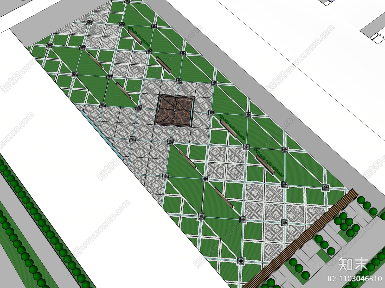 现代药企工业园景观设计SU模型下载【ID:1103046310】