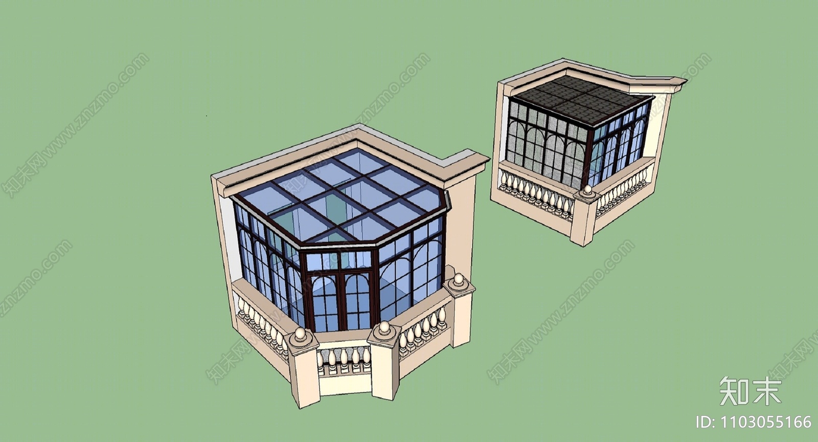 现代阳光房SU模型下载【ID:1103055166】