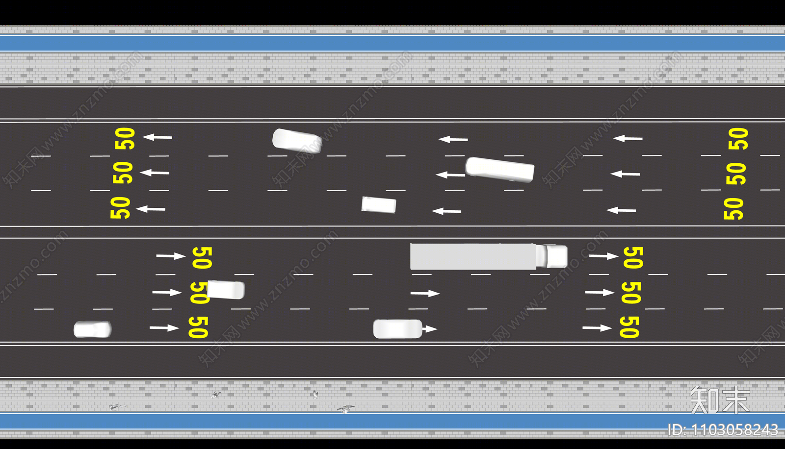 现代道路SU模型下载【ID:1103058243】