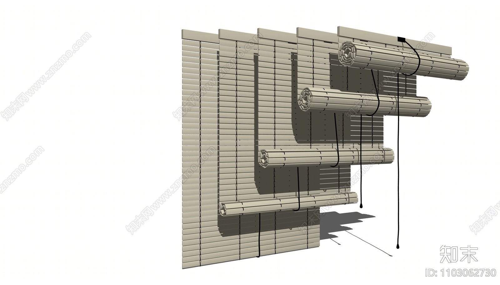 现代百叶帘SU模型下载【ID:1103062730】