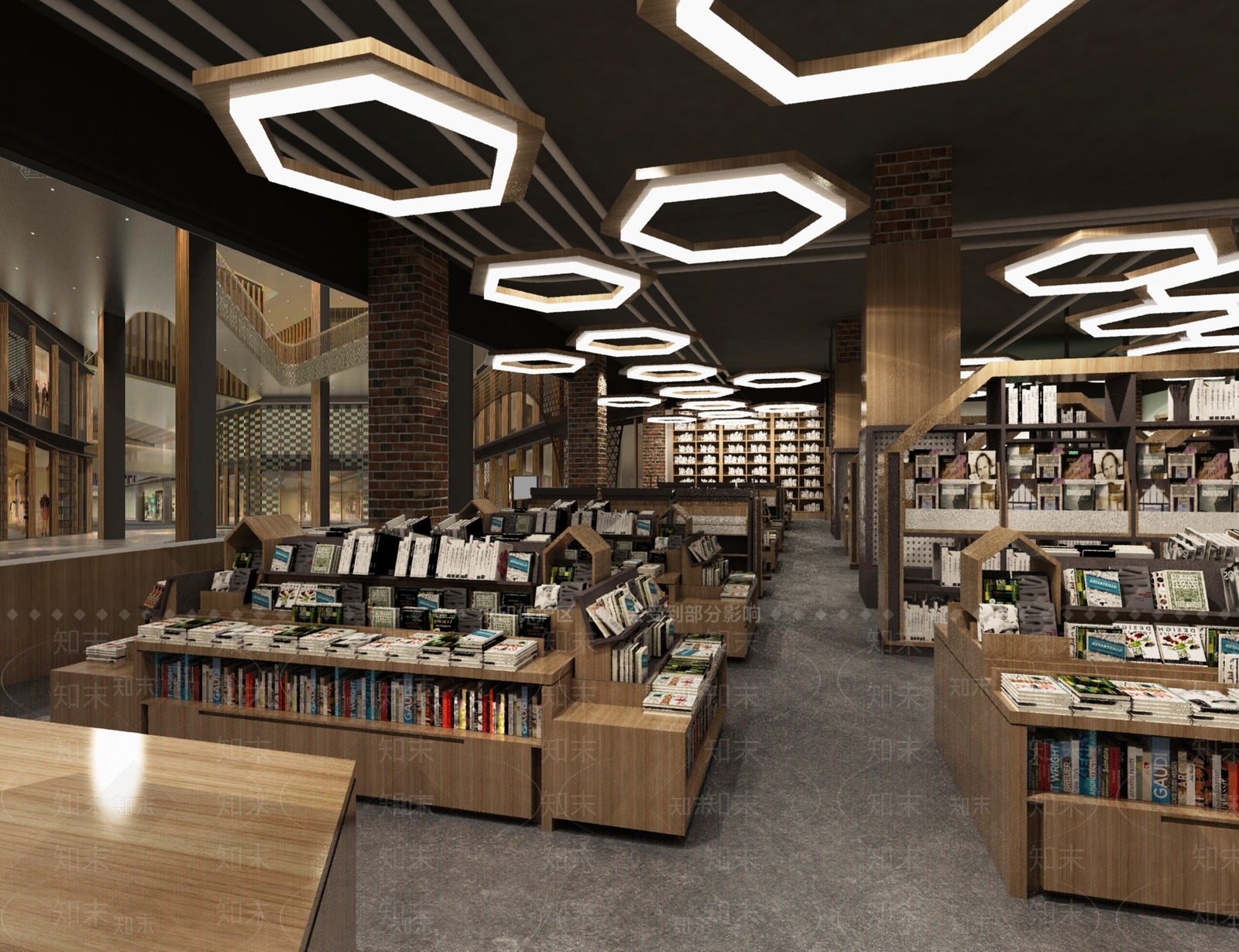 工业风书店3D模型下载【ID:1103413960】