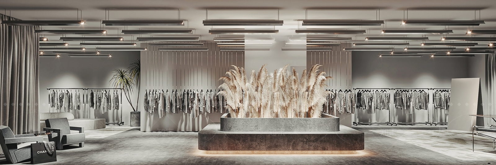 工业风服装店3D模型下载【ID:1103069356】