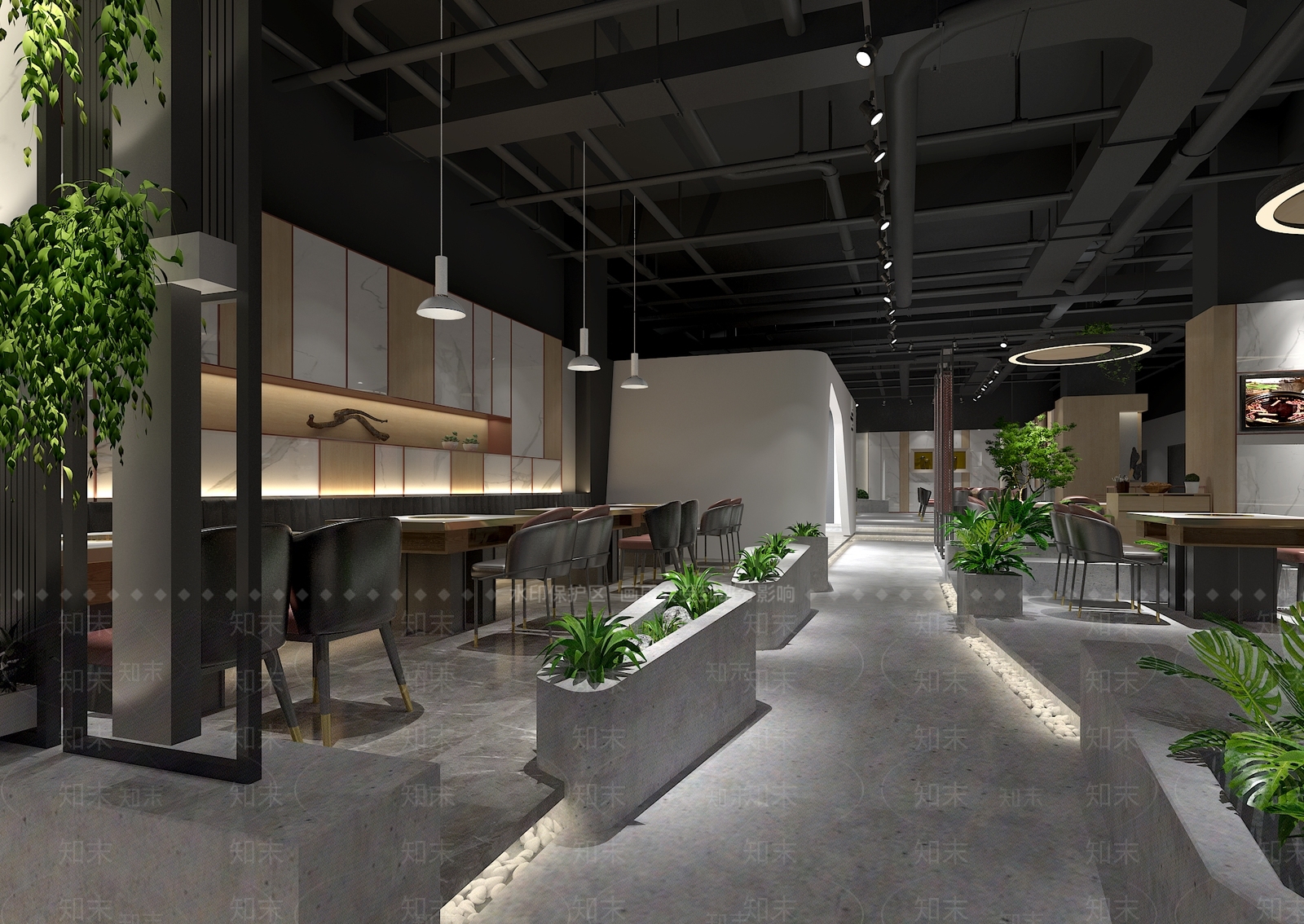 工业风火锅店3D模型下载【ID:1103103847】
