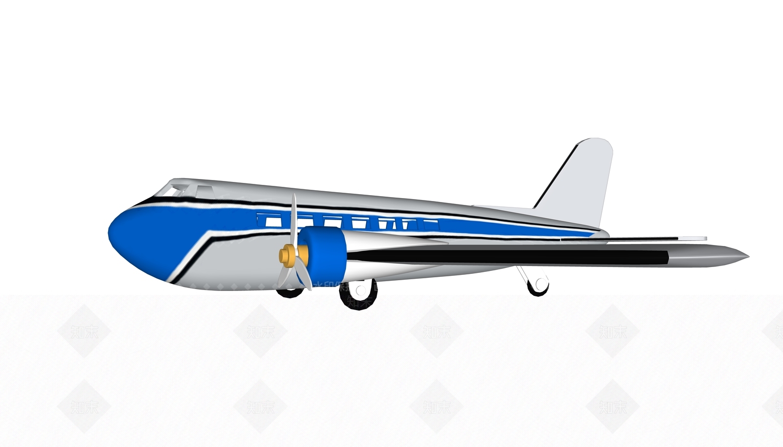 现代航空SU模型下载【ID:1103174139】