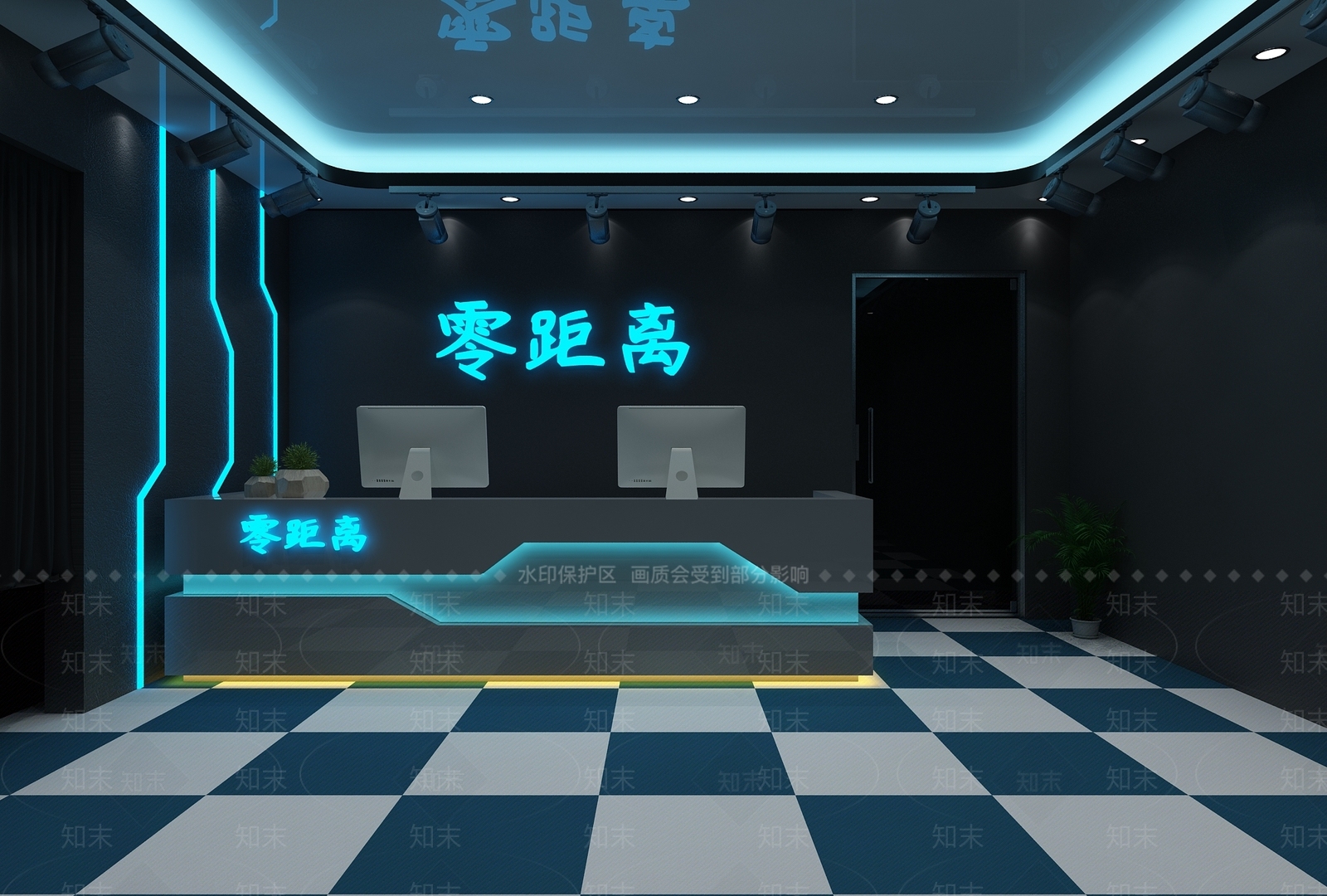 现代VR体验馆SU模型下载【ID:1103177066】