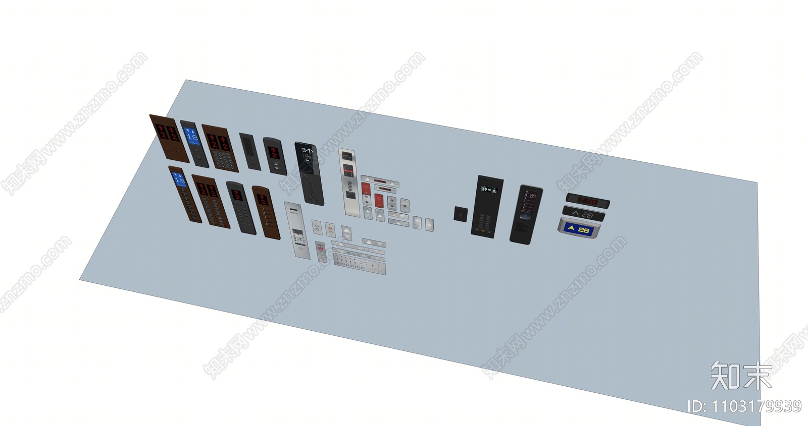 现代电梯门按键SU模型下载【ID:1103179939】