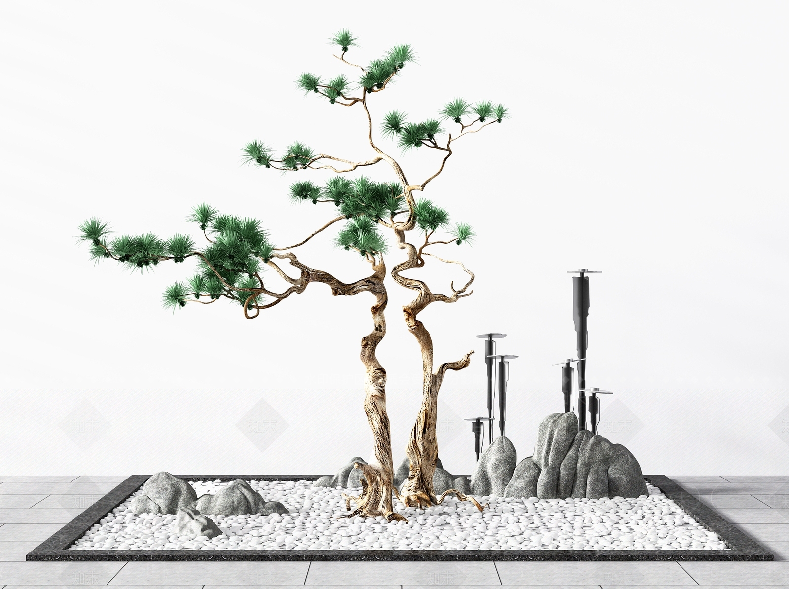 现代园林小品3D模型下载【ID:1103192325】