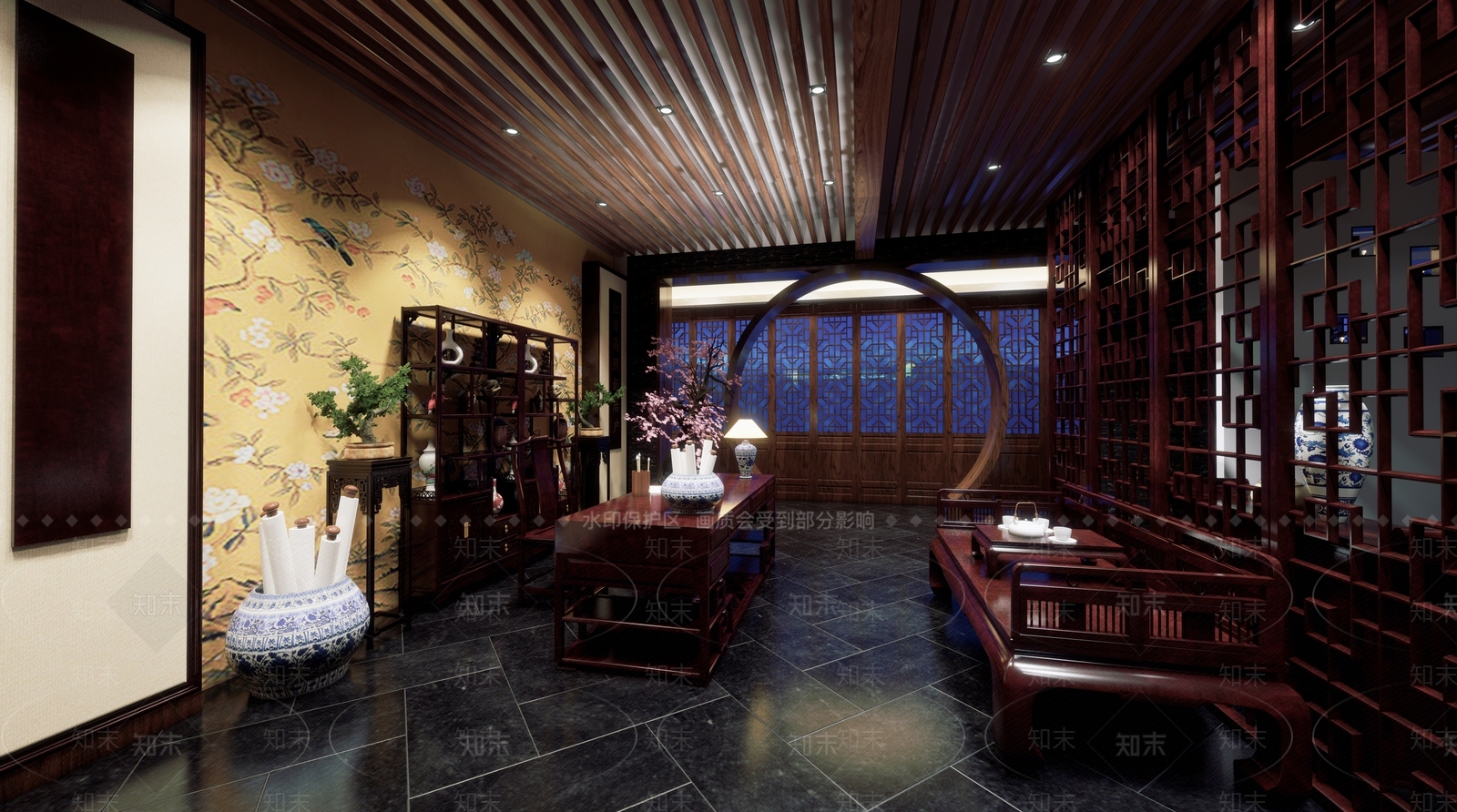 中式茶馆SU模型下载【ID:1103192665】