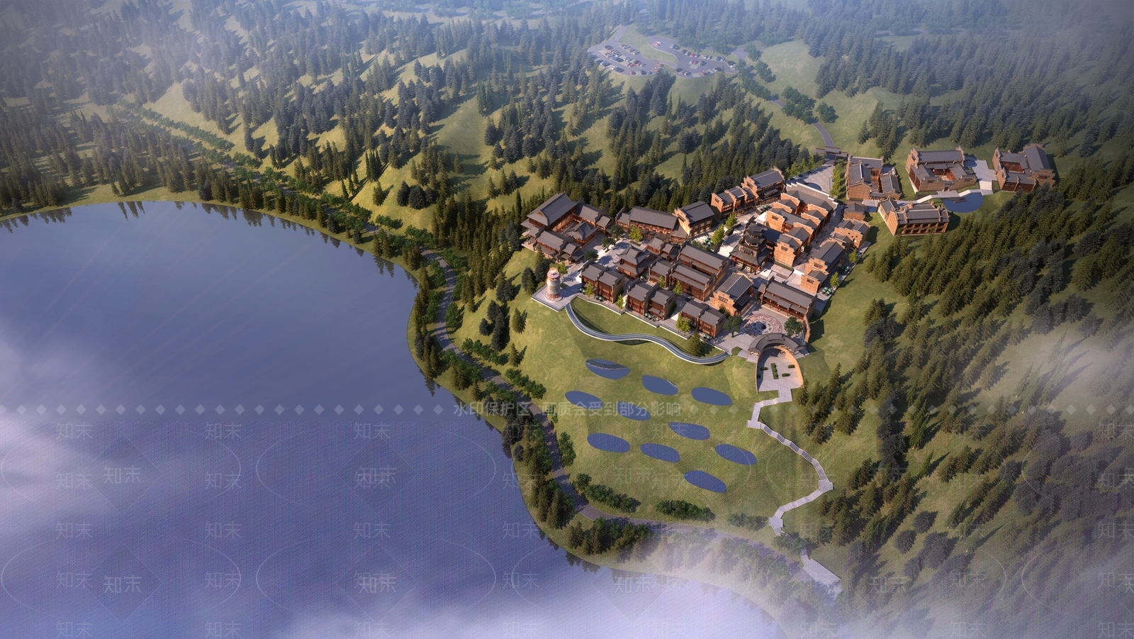 中式古建筑3D模型下载【ID:1103199634】