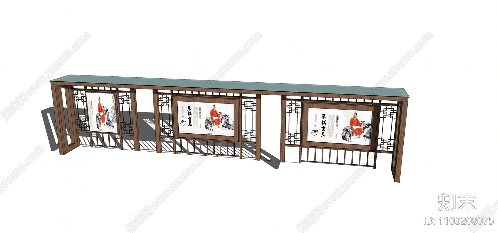 中式指示牌SU模型下载【ID:1103208075】