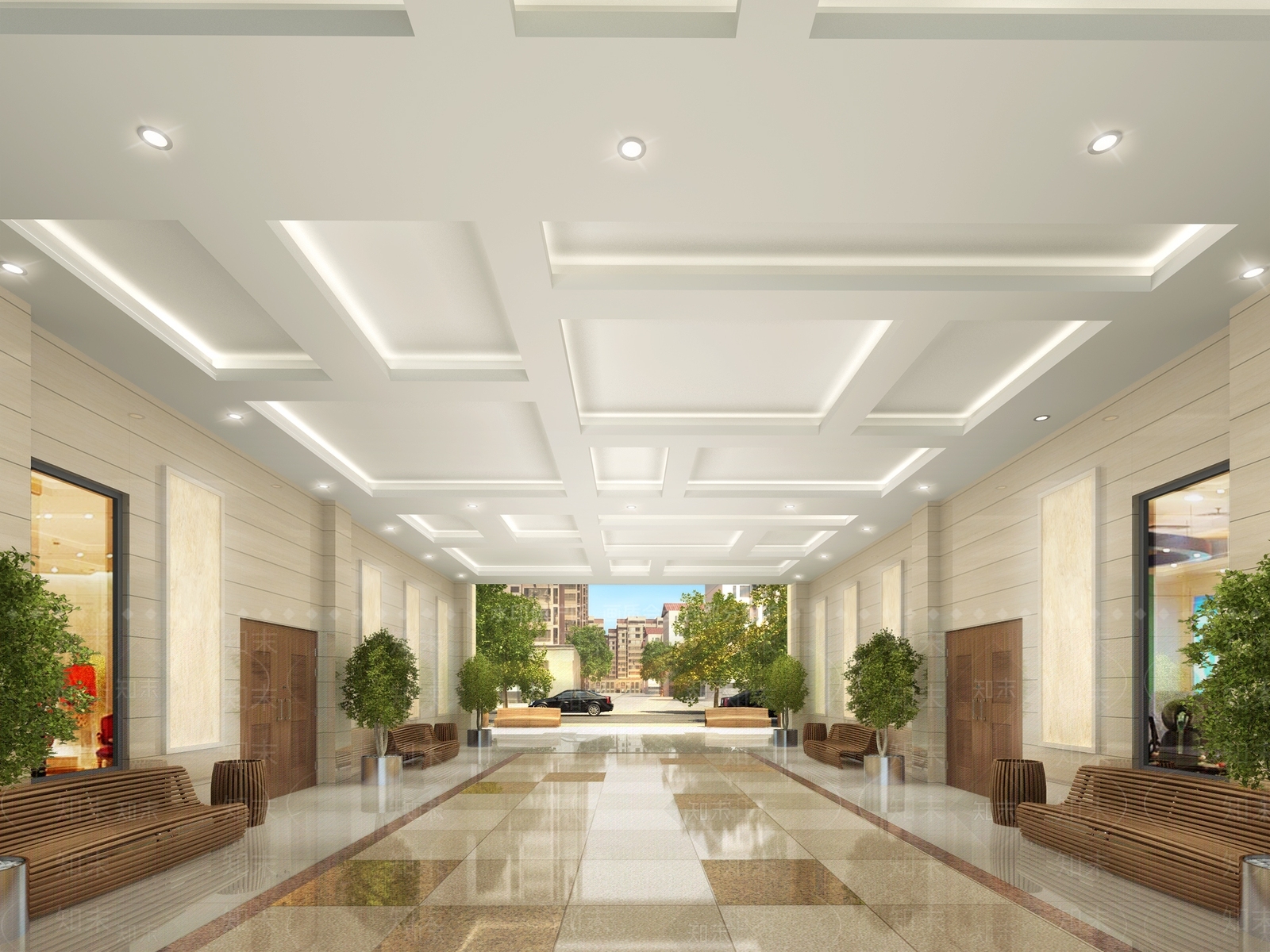 现代商场入口3D模型下载【ID:1103211381】