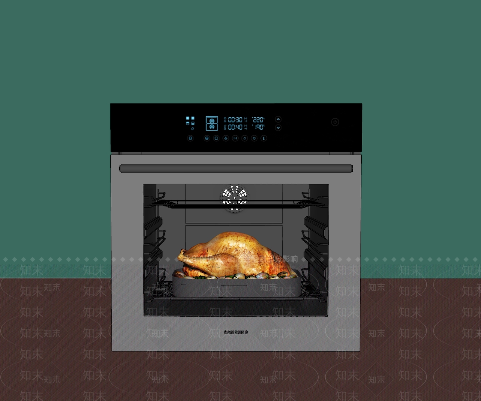 现代烤箱SU模型下载【ID:1103213381】