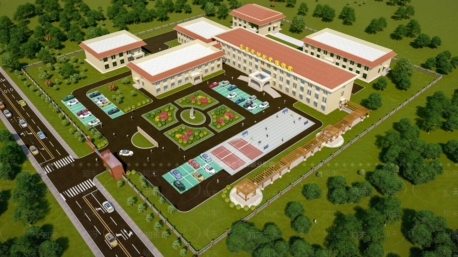 现代医疗建筑SU模型下载【ID:1103215631】