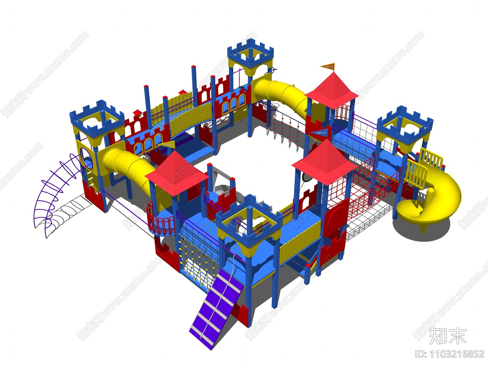 现代游乐设施SU模型下载【ID:1103216852】