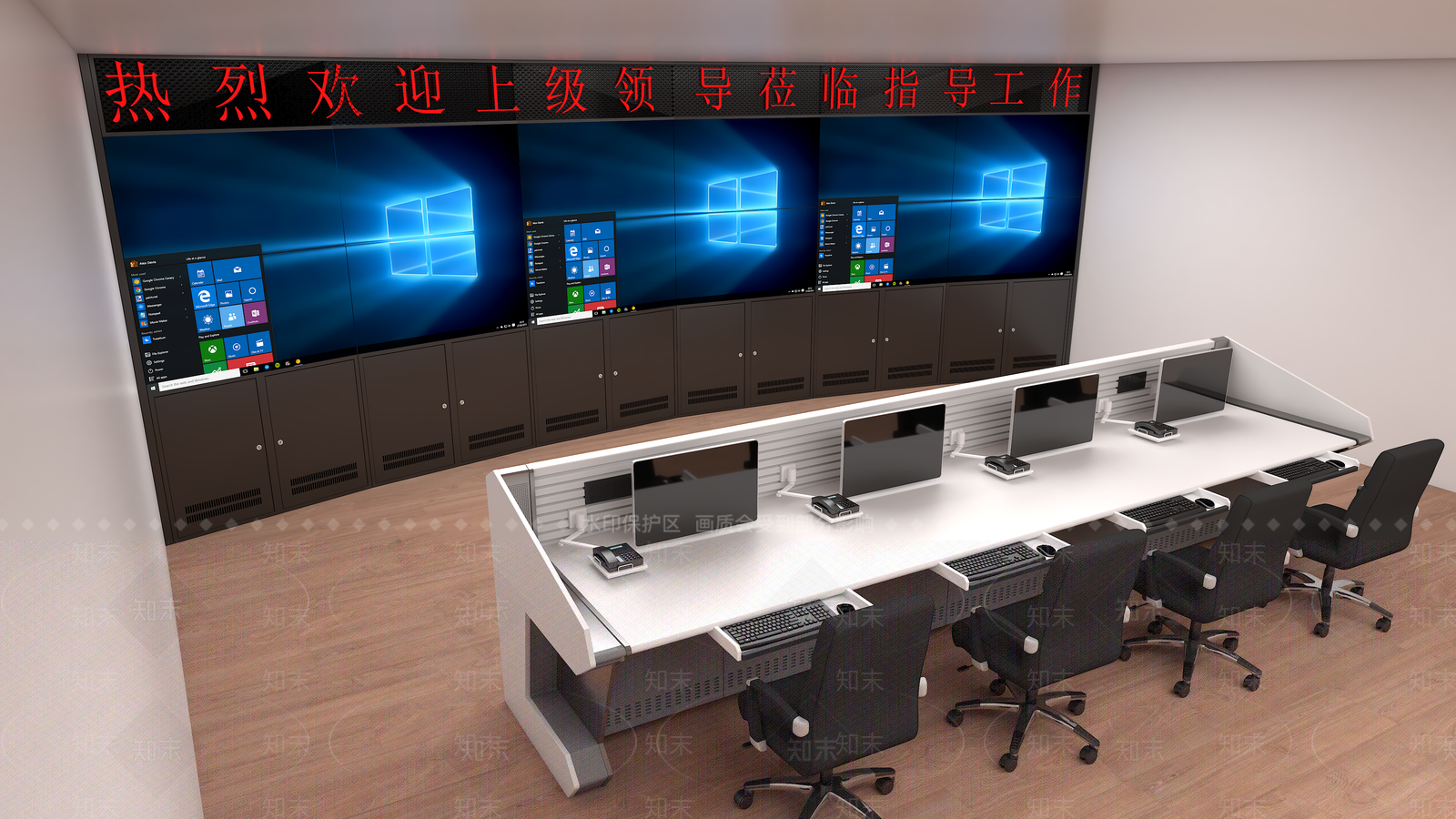 现代监控室SU模型下载【ID:1103224511】