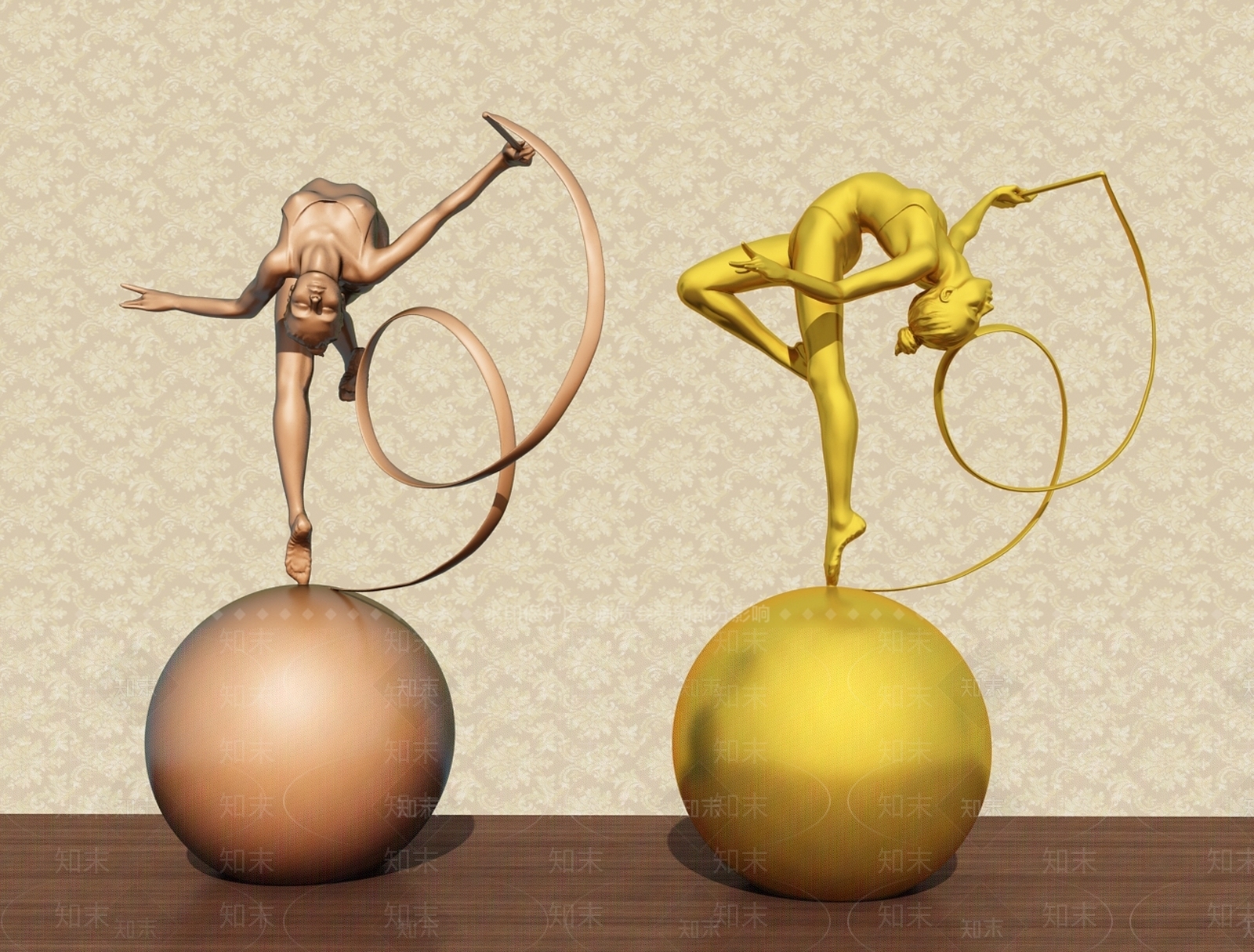 现代女人雕塑3D模型下载【ID:1103224916】