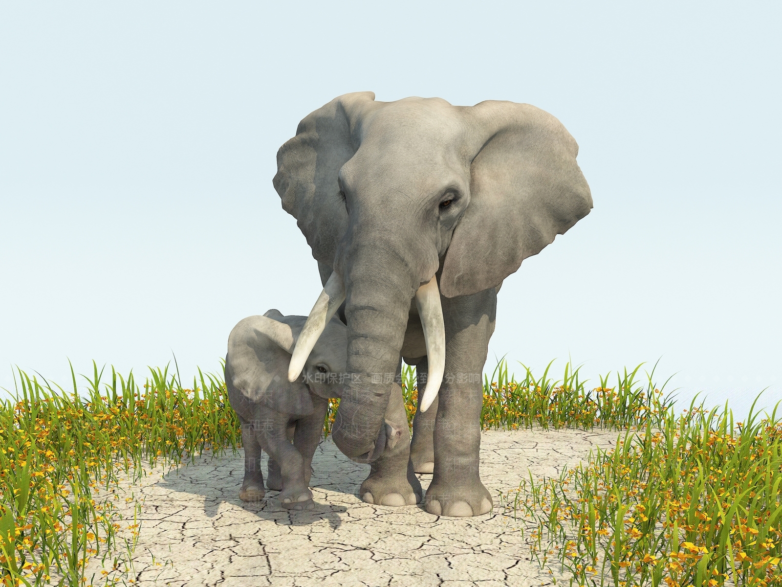 现代大象3D模型下载【ID:1103226614】