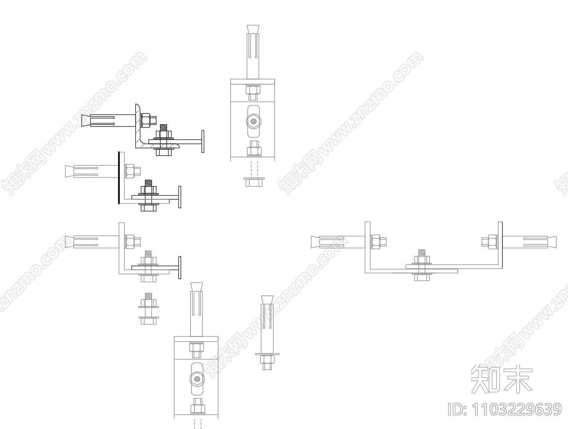 五金配件施工图下载【ID:1103229639】