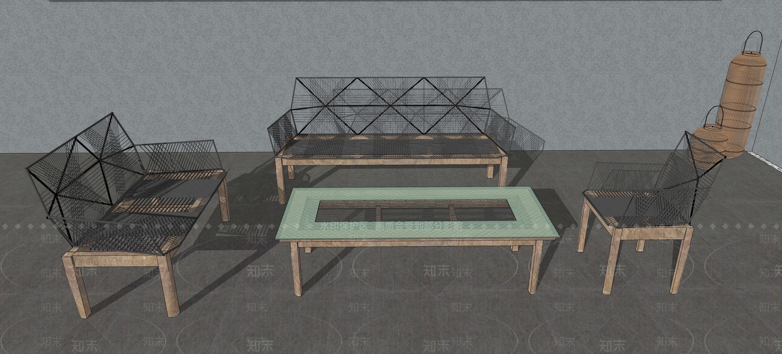 现代户外椅SU模型下载【ID:1103241818】