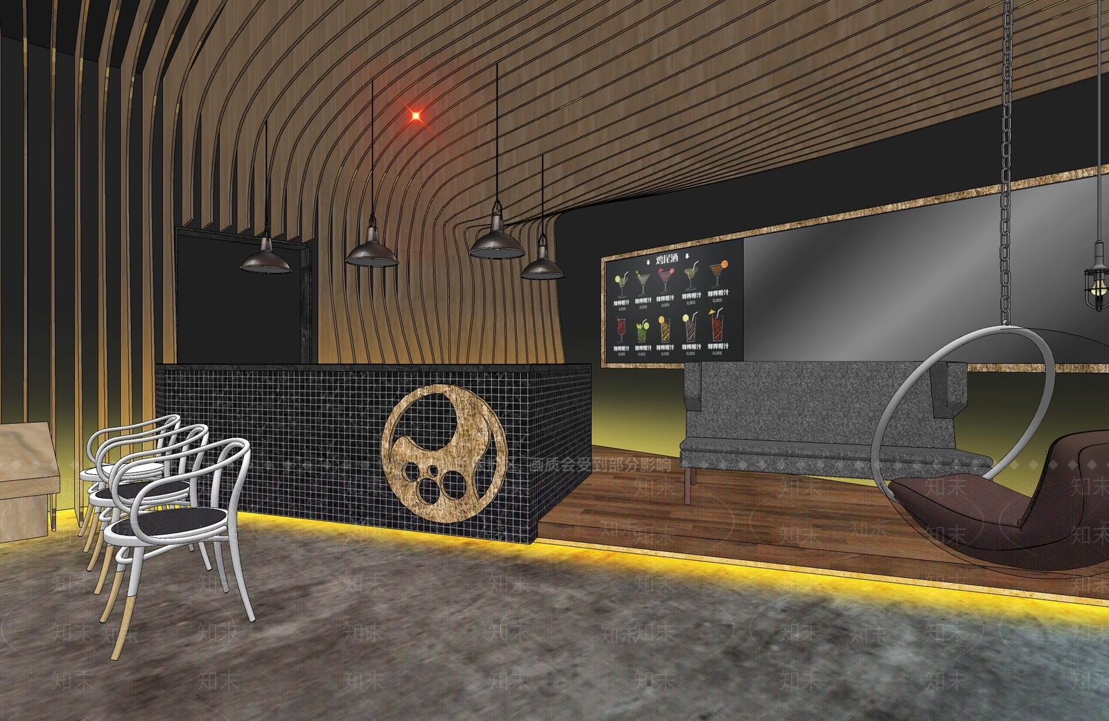 欧式咖啡厅SU模型下载【ID:1103259561】
