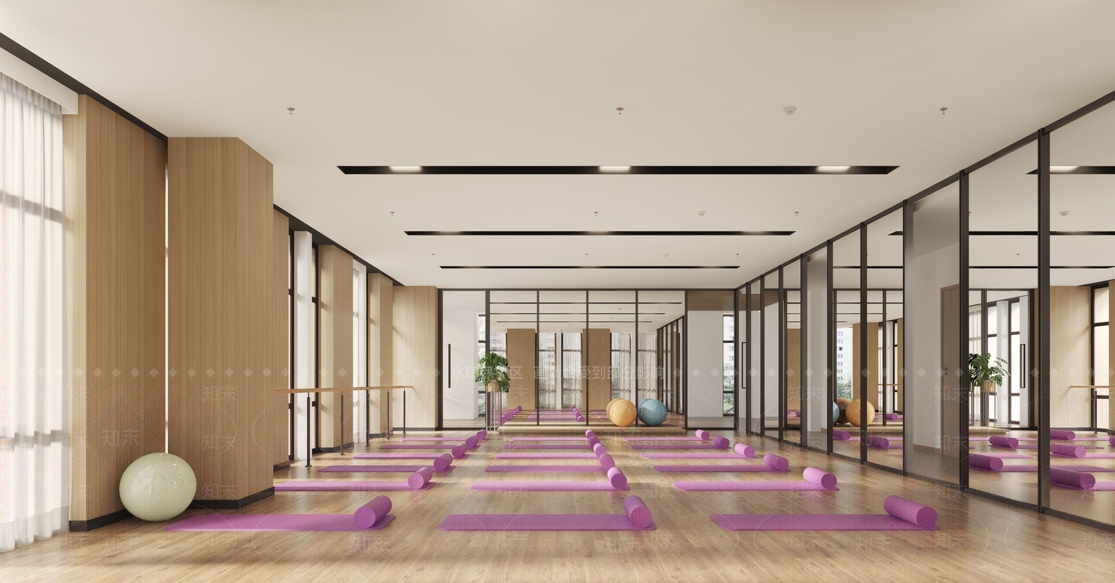 现代瑜伽室3D模型下载【ID:1103243045】