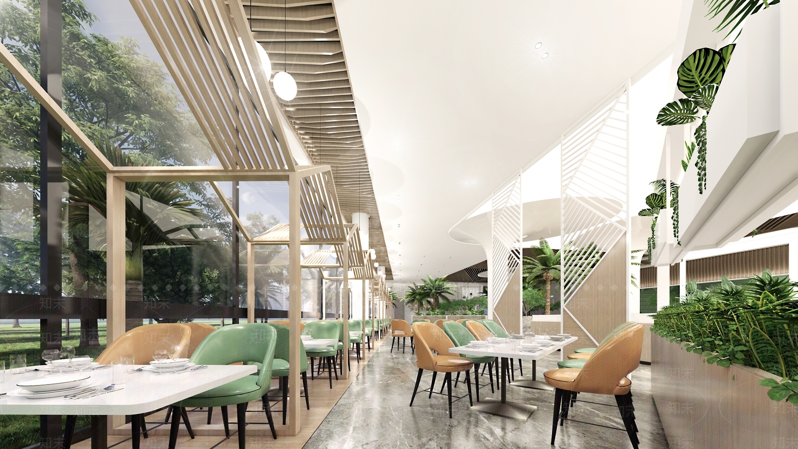 现代酒店餐厅SU模型下载【ID:1103252953】