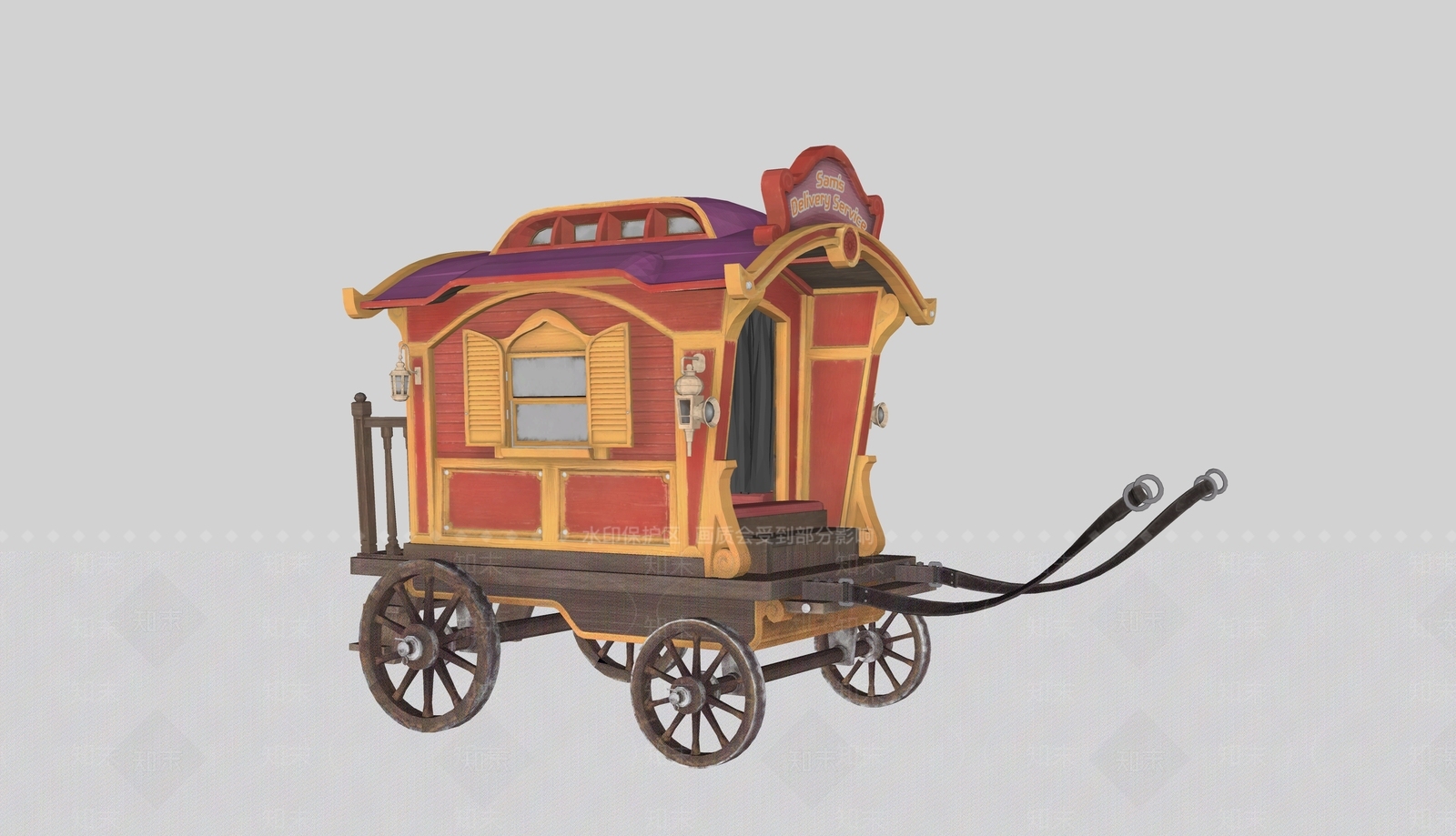 欧式马车SU模型下载【ID:1103258889】